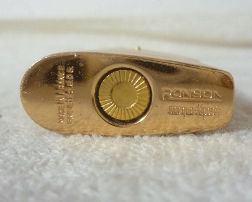 ロンソン　ROSON　金属素材　ゴールド　金色　ガスライター　訳あり　フランス製　BREVETE S.G.D G.　ヴィンテージ_画像5
