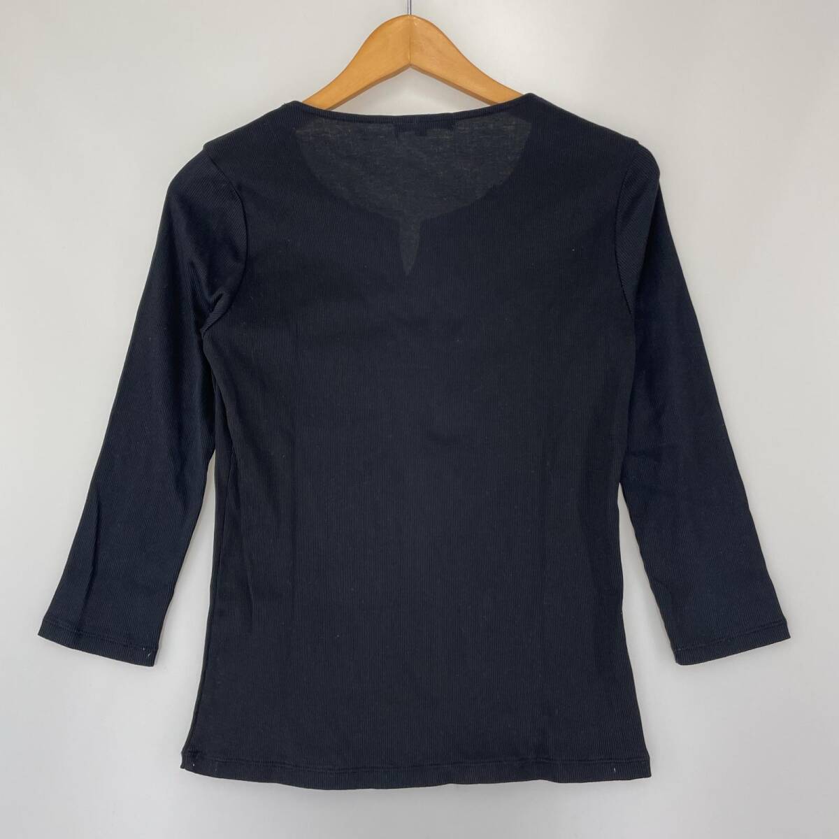 23区 Vingt-trois Arrondissements ニジュウサンク キーネック カットソー size38/ブラック ゆうパケットOK_画像3