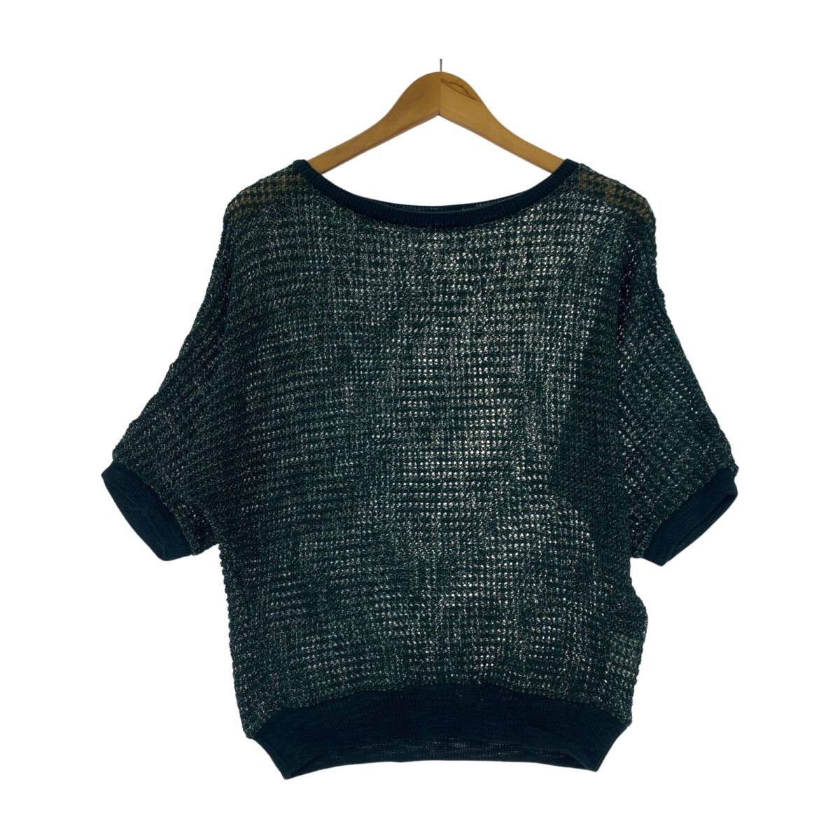 COUP DE CHANCE クードシャンス メッシュ カットソー size38/グリーン ゆうパケットOK_画像1