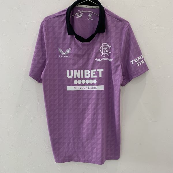 LV6420 CRフラメンゴ アウェイ 半袖 ゲームシャツ CASTORE パープル L