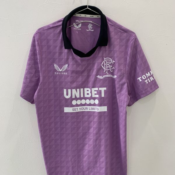 LV6420 CRフラメンゴ アウェイ 半袖 ゲームシャツ CASTORE パープル L