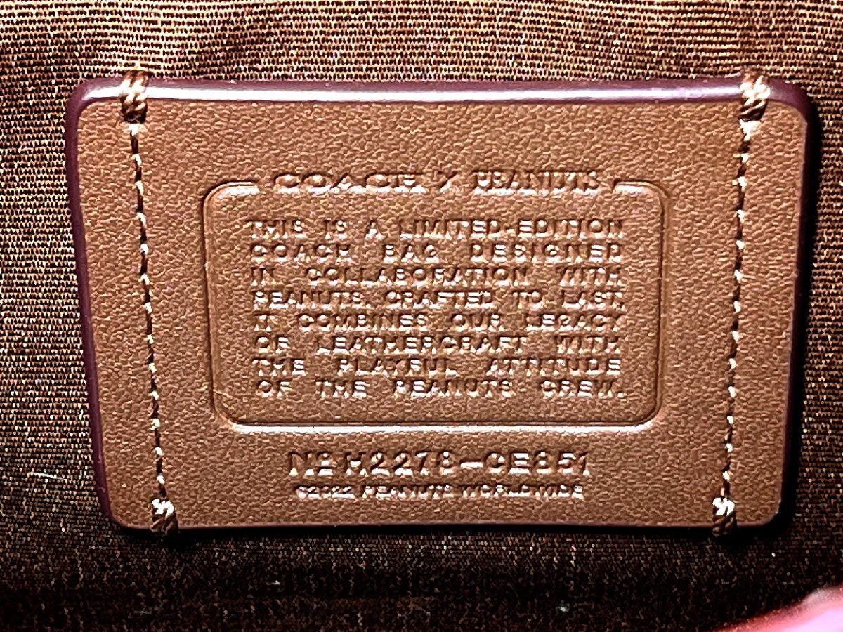 ☆COACH　コーチ　スヌーピー　2Way　ショルダー　ハンドバッグ_画像10