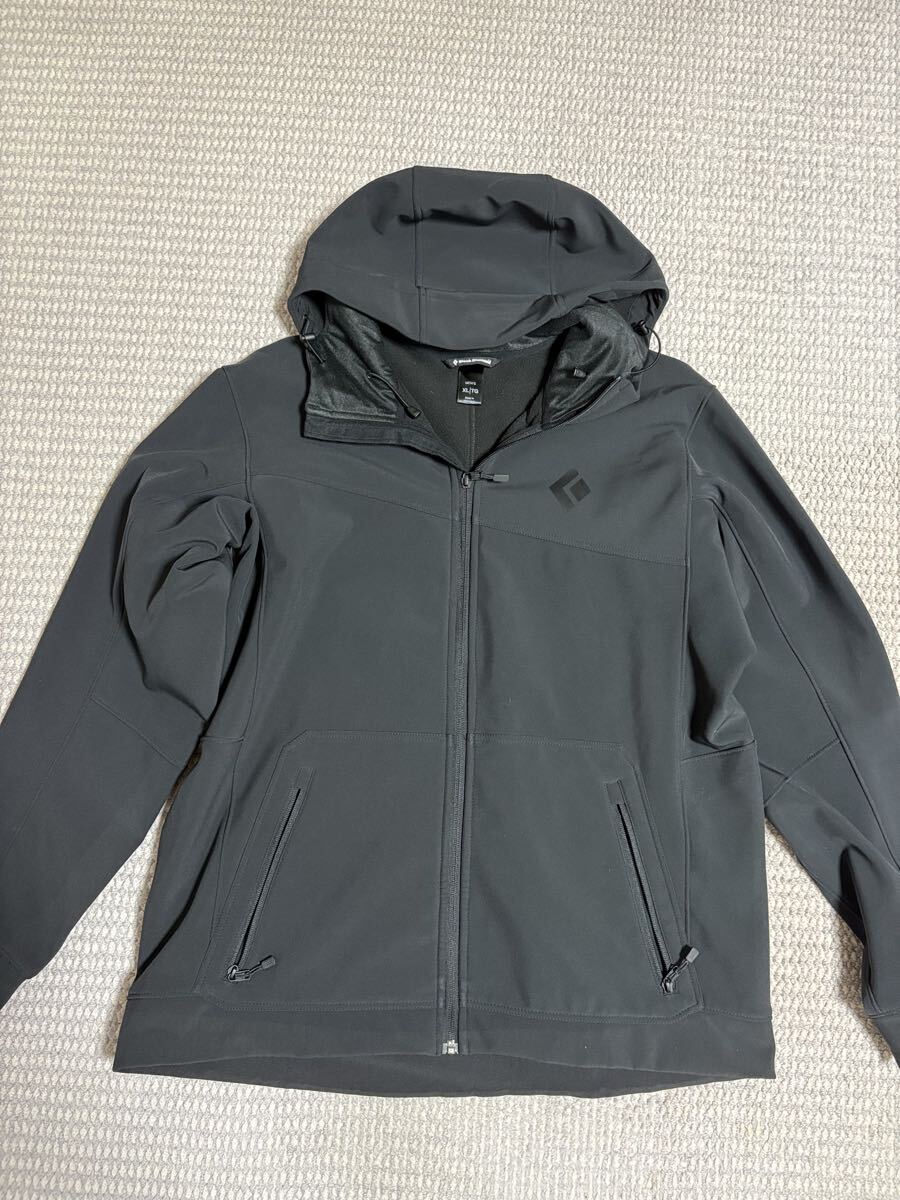 美品 ブラックダイアモンド パーカー 黒 XL POLARTEC Windbloc