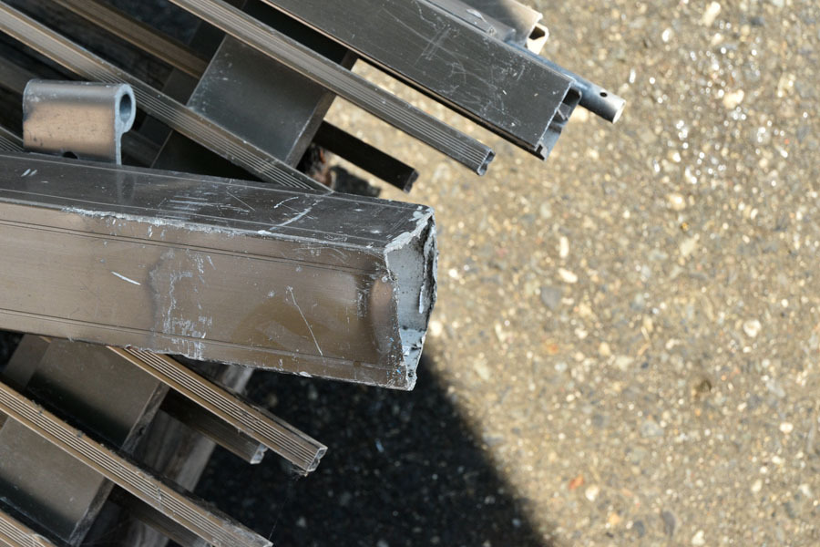 FF01 門扉 両開き 2枚 支柱1本無し ジャンク 引き取り大歓迎_画像2