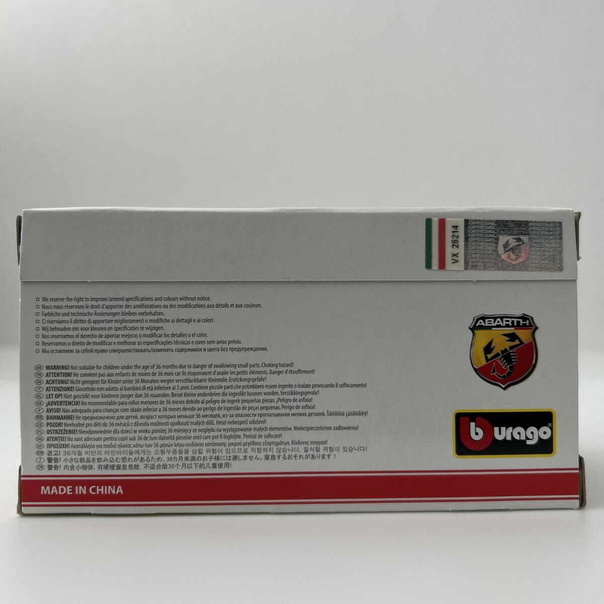 Bburago 1/43 ABARTH 500 #49 White assetto corse BBurago abarth дилер специальный заказ a комплект Corse миникар модель машина FIAT500