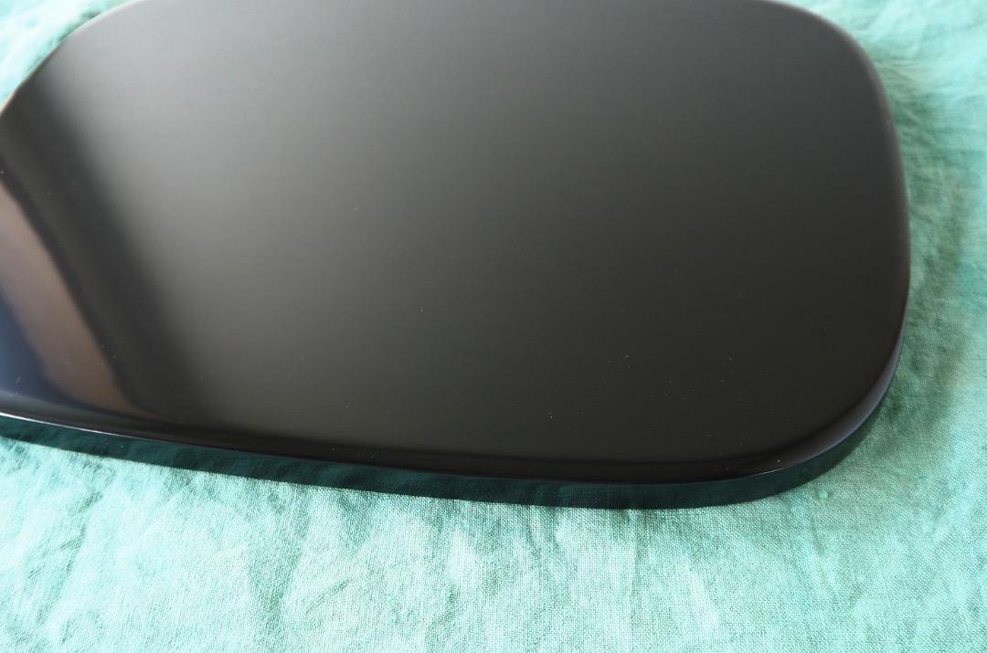 【OAN】 輪島塗 朱漆塗 隅丸長方盆 箱付 骨董 古美術 古道具 民藝 古民藝 茶道具 懐石 古玩 漆器膳 能登 輪島 _画像7