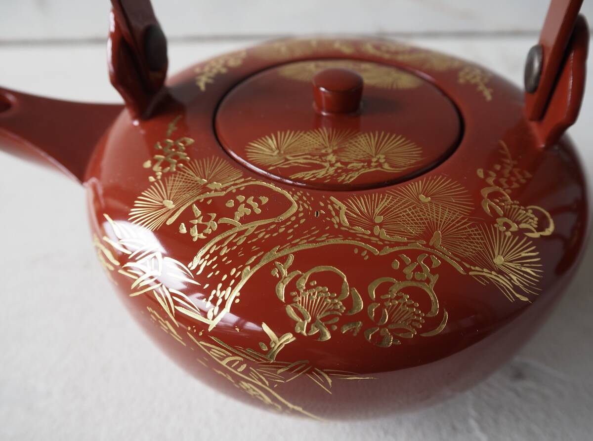 【OAN】 時代物 漆芸 朱塗 沈金 屠蘇器 2個セット 骨董 古美術 古道具 民藝 古民藝 茶道具 懐石 古玩 能登 輪島 金沢 U2530_画像5