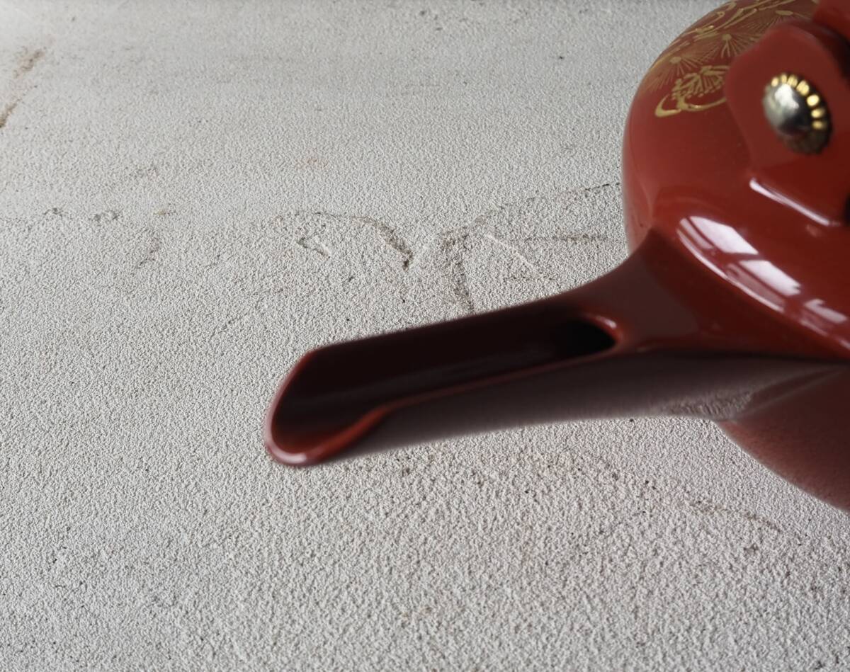 【OAN】 時代物 漆芸 朱塗 沈金 屠蘇器 2個セット 骨董 古美術 古道具 民藝 古民藝 茶道具 懐石 古玩 能登 輪島 金沢 U2530_画像6