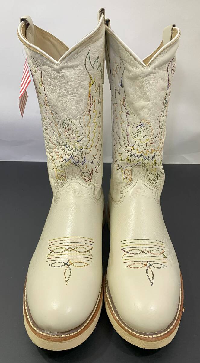 B136 1円～ 未使用 Friedson Brothers FINE BOOTS SIZE 8 1/2 フリードソンブラザーズ ウエスタンブーツ サイズ 8 1/2 BONE