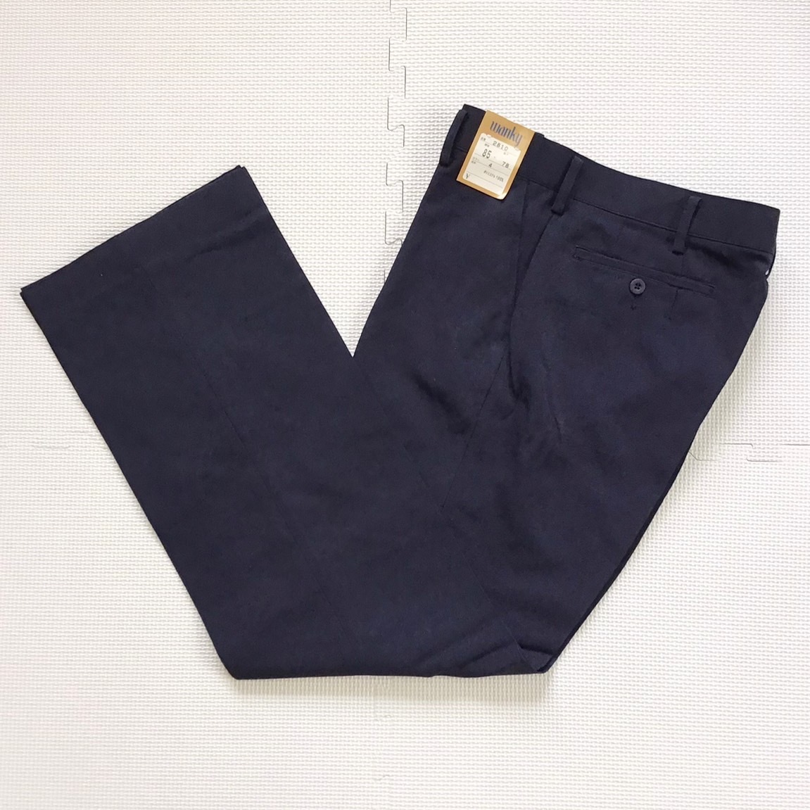 (在庫処分) 新品未使用品 wanky [2810] ワークパンツ サイズ W85×L78 /ネイビー/通年/帯電防止/ズボン/作業服/作業着/ワークウェア/旭蝶_画像1