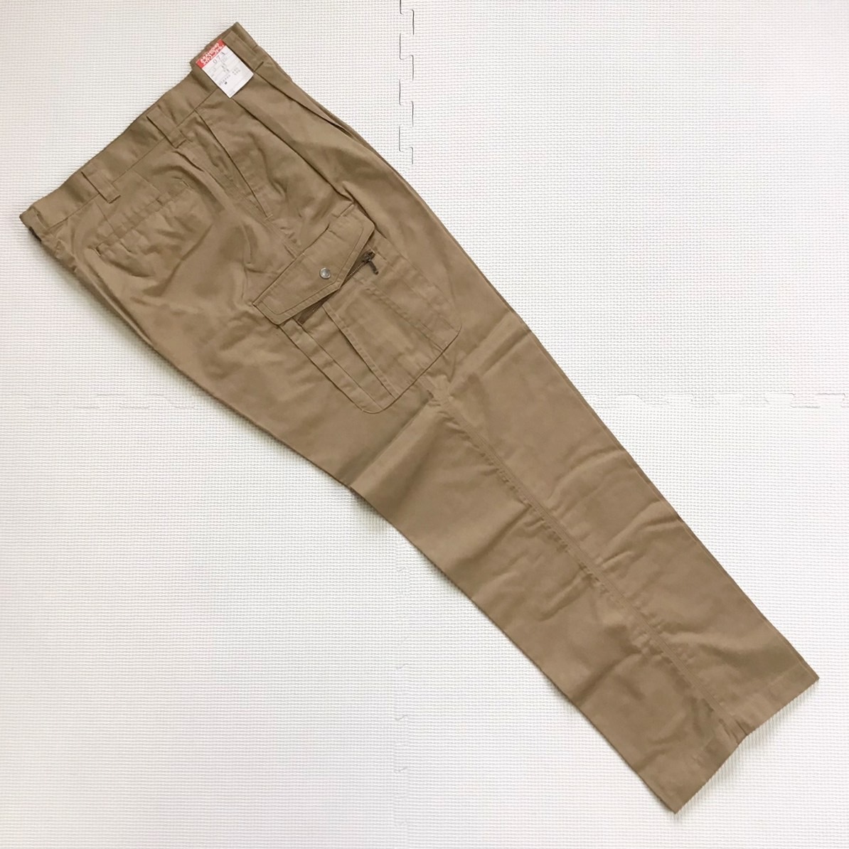 (在庫処分)新品未使用品 Ahead worker [073] カーゴパンツ サイズ W100/ブラウン/春夏/薄手/ツータック/帯電防止/作業着/ワークウェア/旭蝶_画像2