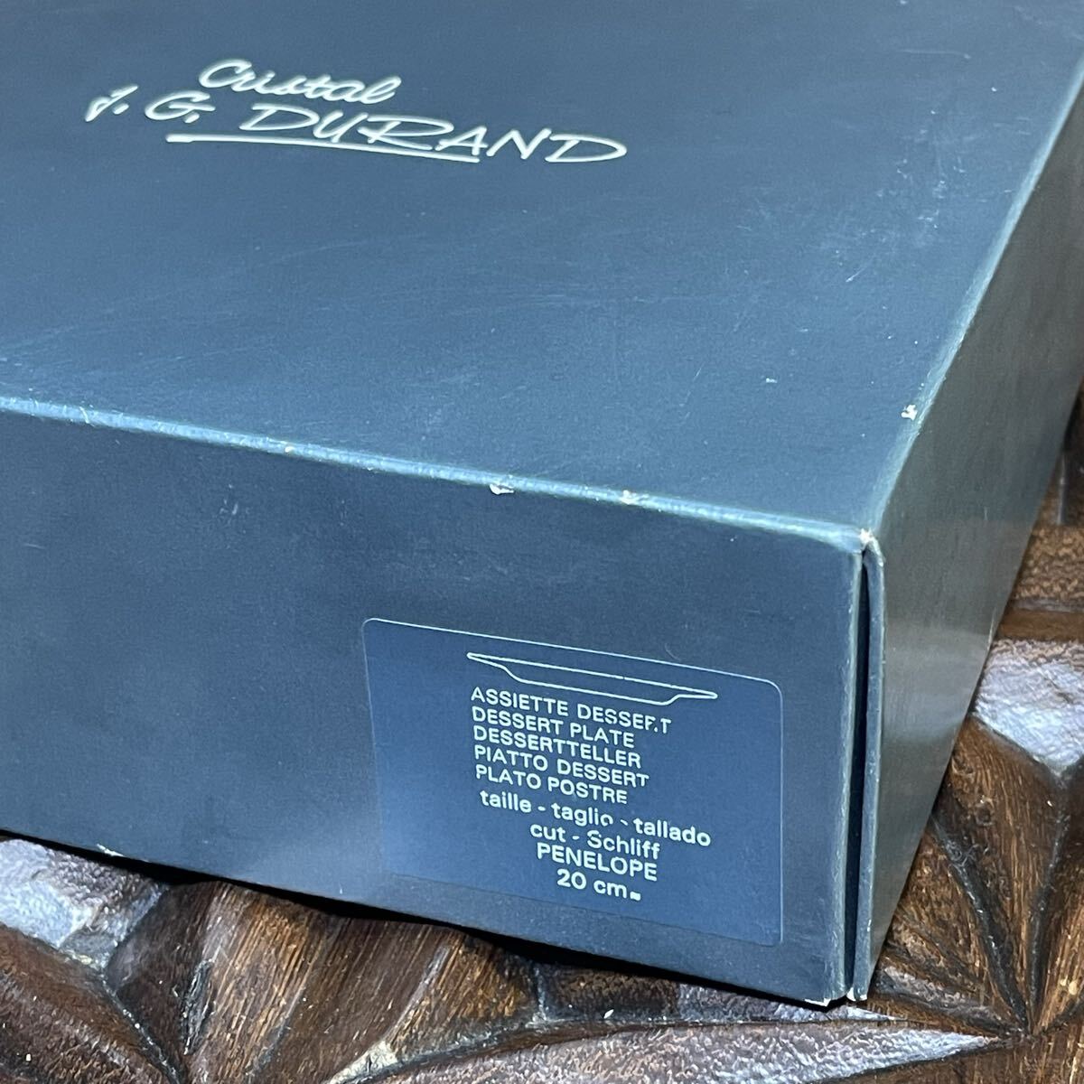 J.G.DURAND デュラン クリスタル デザート皿 6枚セット 20cm フランス製_画像7