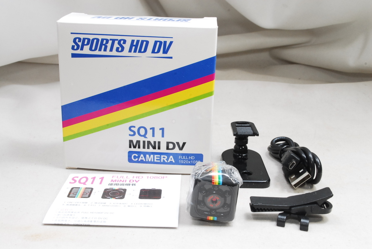 新品未使用品 SQ11 超小型カメラ HDビデオカメラ 1080P 日本語説明書 MicroSDカード32GB?