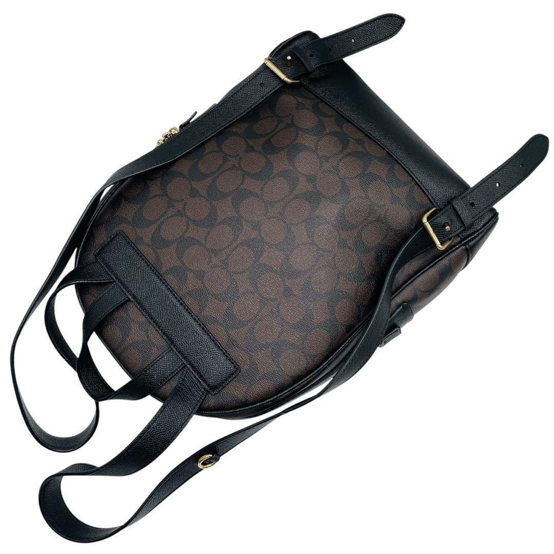 極美品 COACH コーチ リュック バックパック PVC ブラウン C5679_画像7