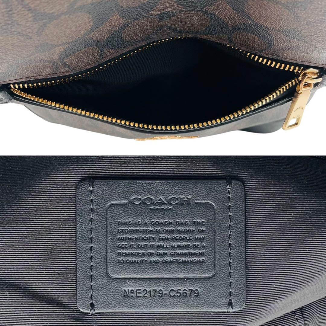 極美品 COACH コーチ リュック バックパック PVC ブラウン C5679_画像10