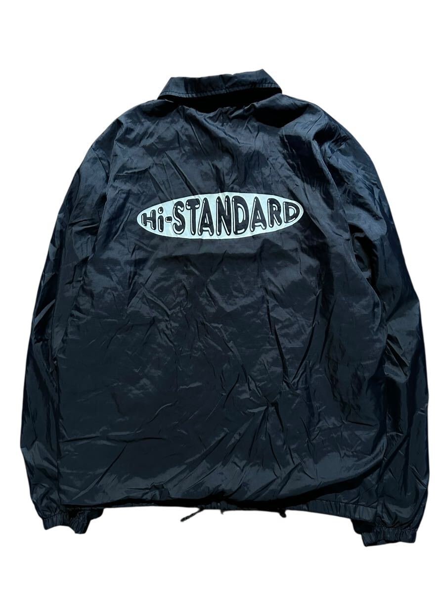 激レア！90年代 当時物！USA製 Hi Standard ken yokohama コーチジャケット ビンテージ ナイロンジャケット サイズL(XL)黒 ハイスタ _画像2