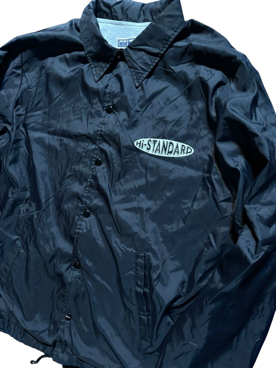 激レア！90年代 当時物！USA製 Hi Standard ken yokohama コーチジャケット ビンテージ ナイロンジャケット サイズL(XL)黒 ハイスタ _画像4