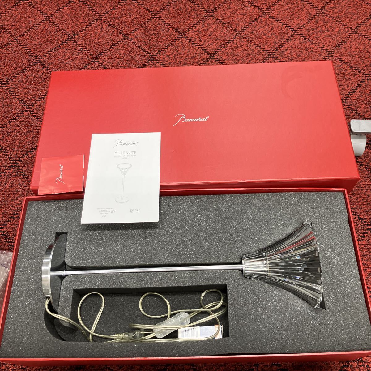 正規(guī)品 バカラ ミルニュイ テーブルランプ JETRO 動作確認済み 中古現(xiàn)狀品