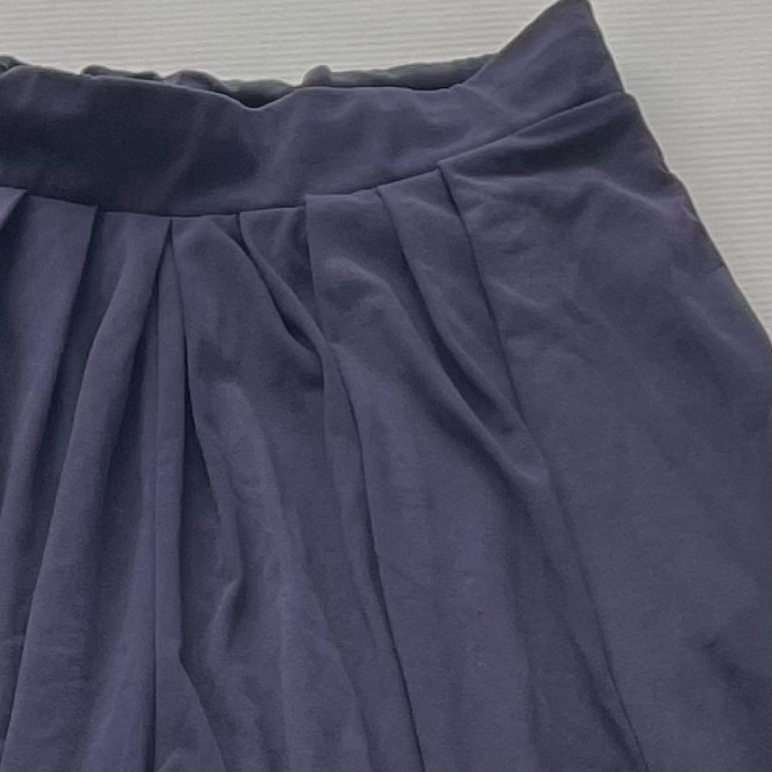 【ユニクロ】レディース キュロット スカート紺色 M 全ゴム入り ポケット付き_画像5