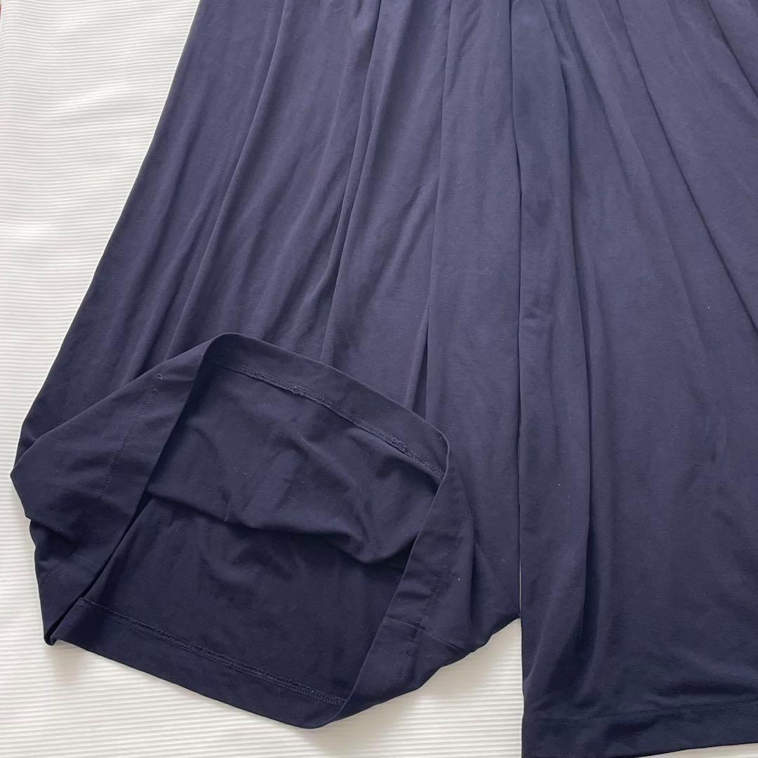 【ユニクロ】レディース キュロット スカート紺色 M 全ゴム入り ポケット付き_画像6