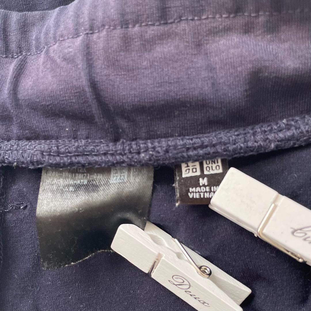 【ユニクロ】レディース キュロット スカート紺色 M 全ゴム入り ポケット付き_画像10