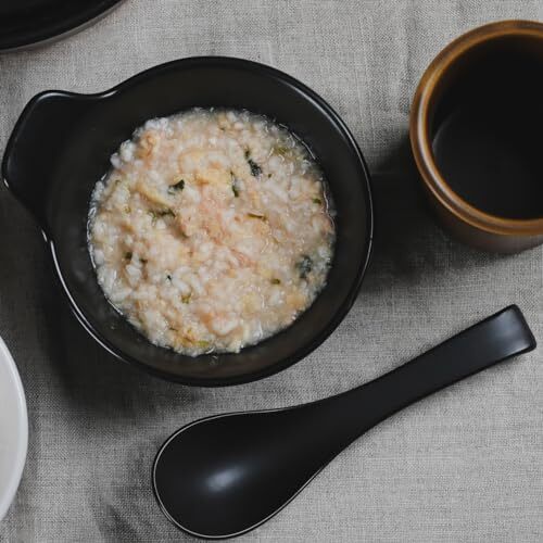 パール金属 レンゲスプーン 陶磁器 鍋 雑炊 ブラック L-1002_画像3