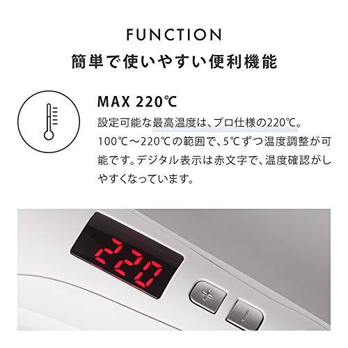 SALONIA サロニア 2WAYストレート&カールヘアアイロン グレー 32mm アイロン 家電 美容 美容家電 ヘアケア プロ仕様220℃ SL_画像7