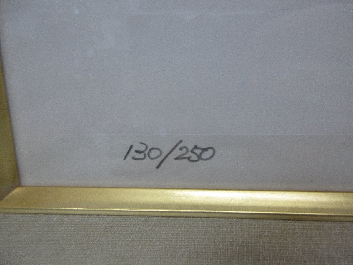 kago 真作保証 奥村土牛 山なみ 木版 版画 130/250 額装 絵画 【星見】の画像7