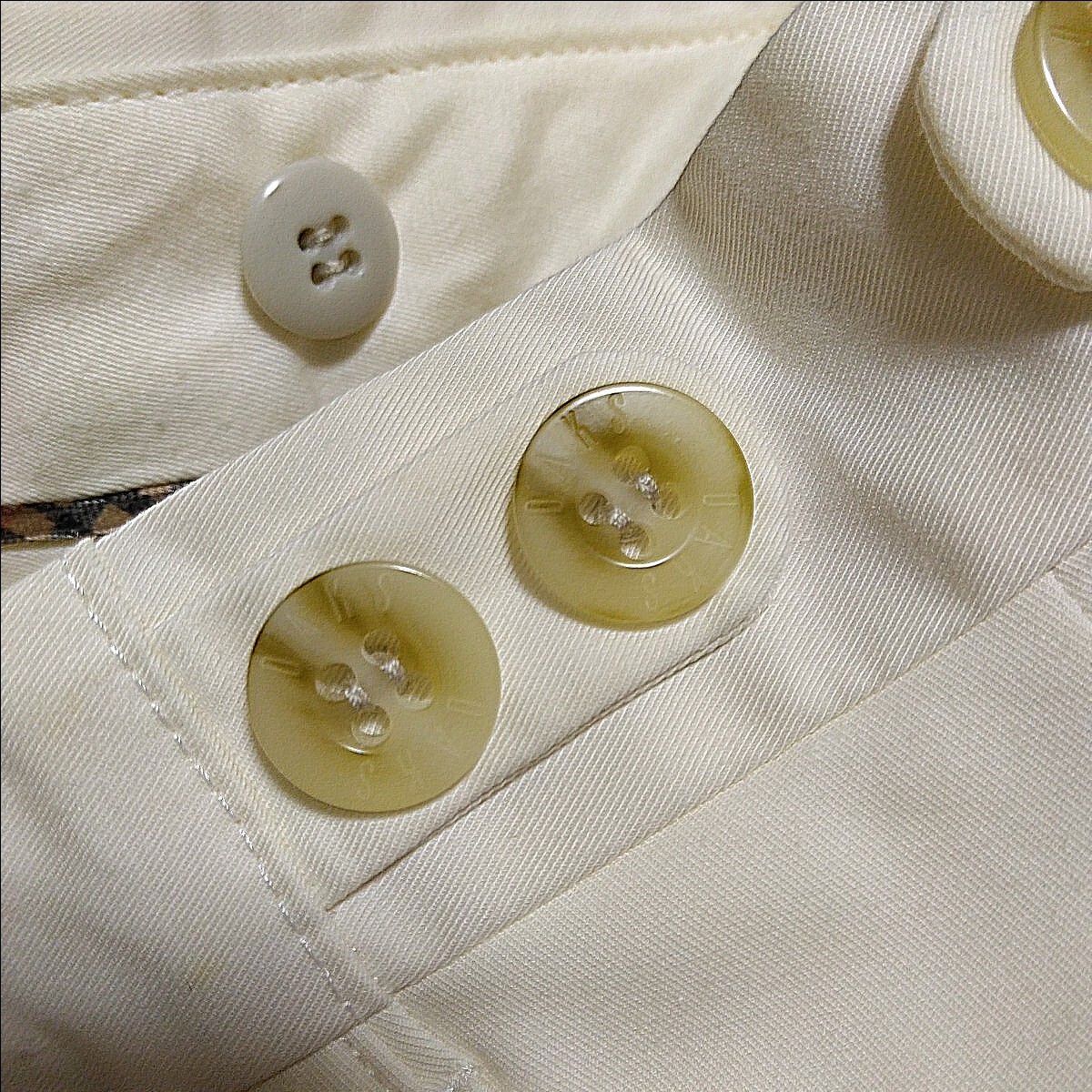 61 【DAKS GOLD】 ダックス ストレッチ 伸縮性あり センタープレス パンツ ボトムス チノパン W82 白 ホワイト ゴルフウェア メンズ_画像5