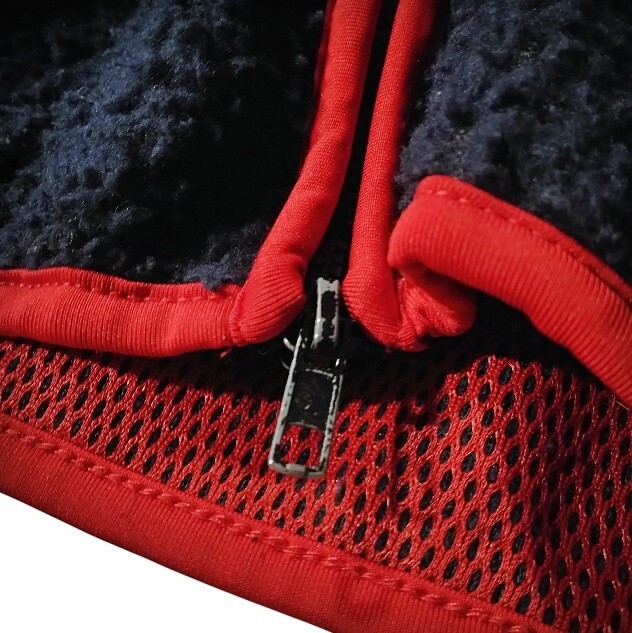 77 【TITICACA】 チチカカ ボア ブルゾン パーカー アウター L ネイビー 紺色 ジップアップ フード 秋冬 ゆったり レディース メンズ_画像7