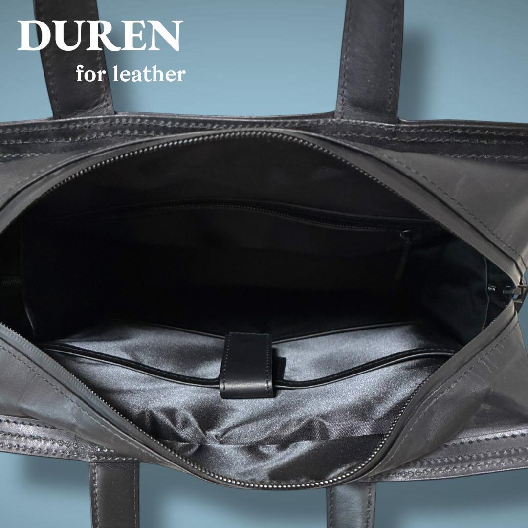 【即決】極美品 DUREN デューレン クリンクルレザー TOTE S トートバッグ 黒_画像9