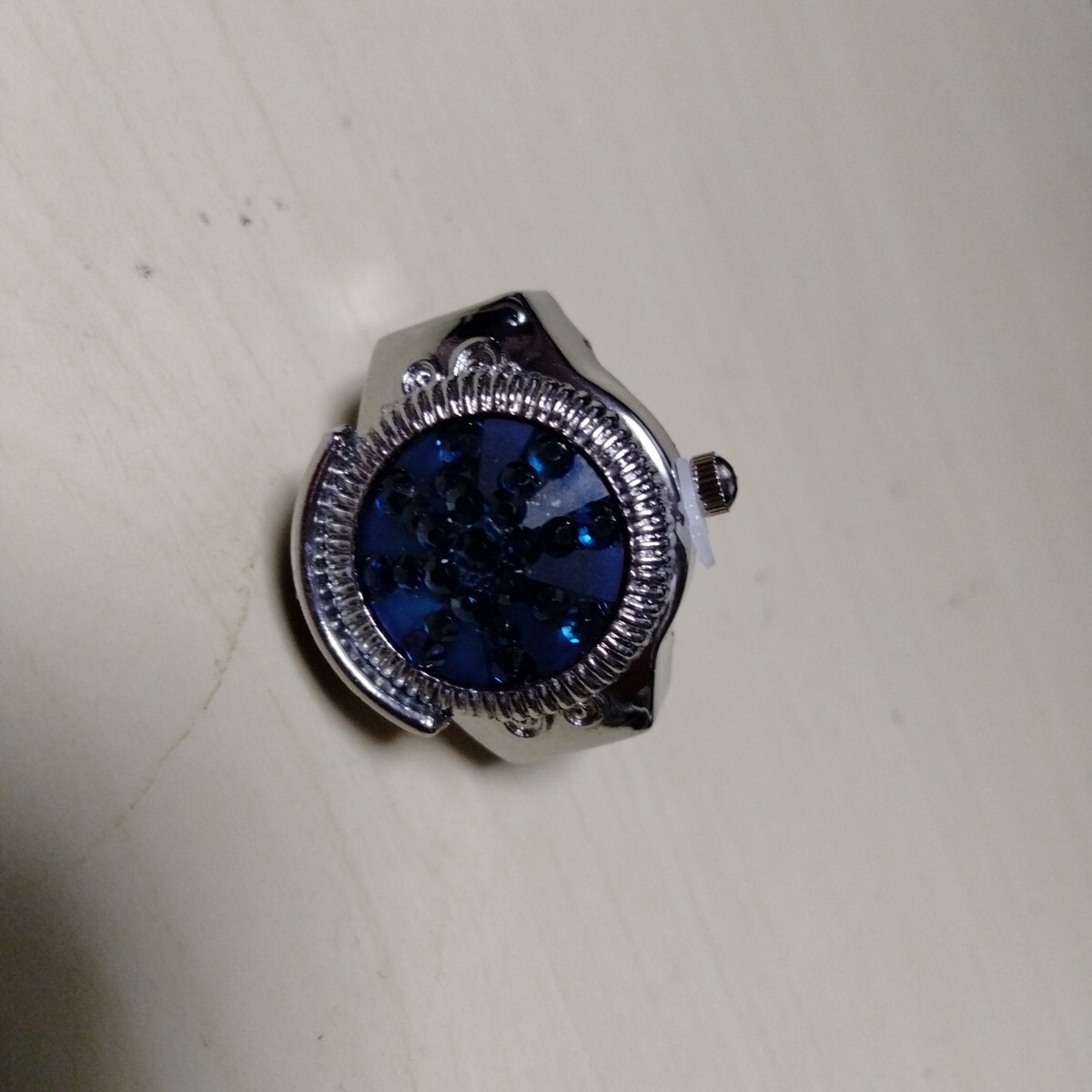 * кольцо часы кольцо часы с покрытием палец часы раунд лицо голубой 