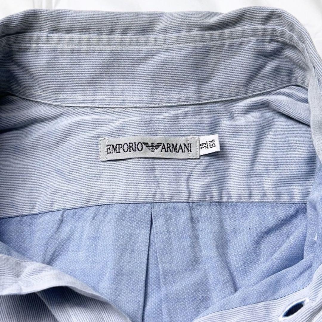 エンポリオアルマーニ シャツ 青 Mサイズ_画像8