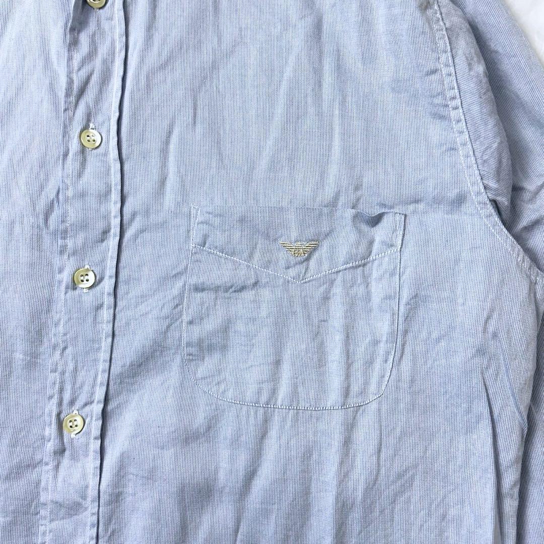 エンポリオアルマーニ シャツ 青 Mサイズ_画像4
