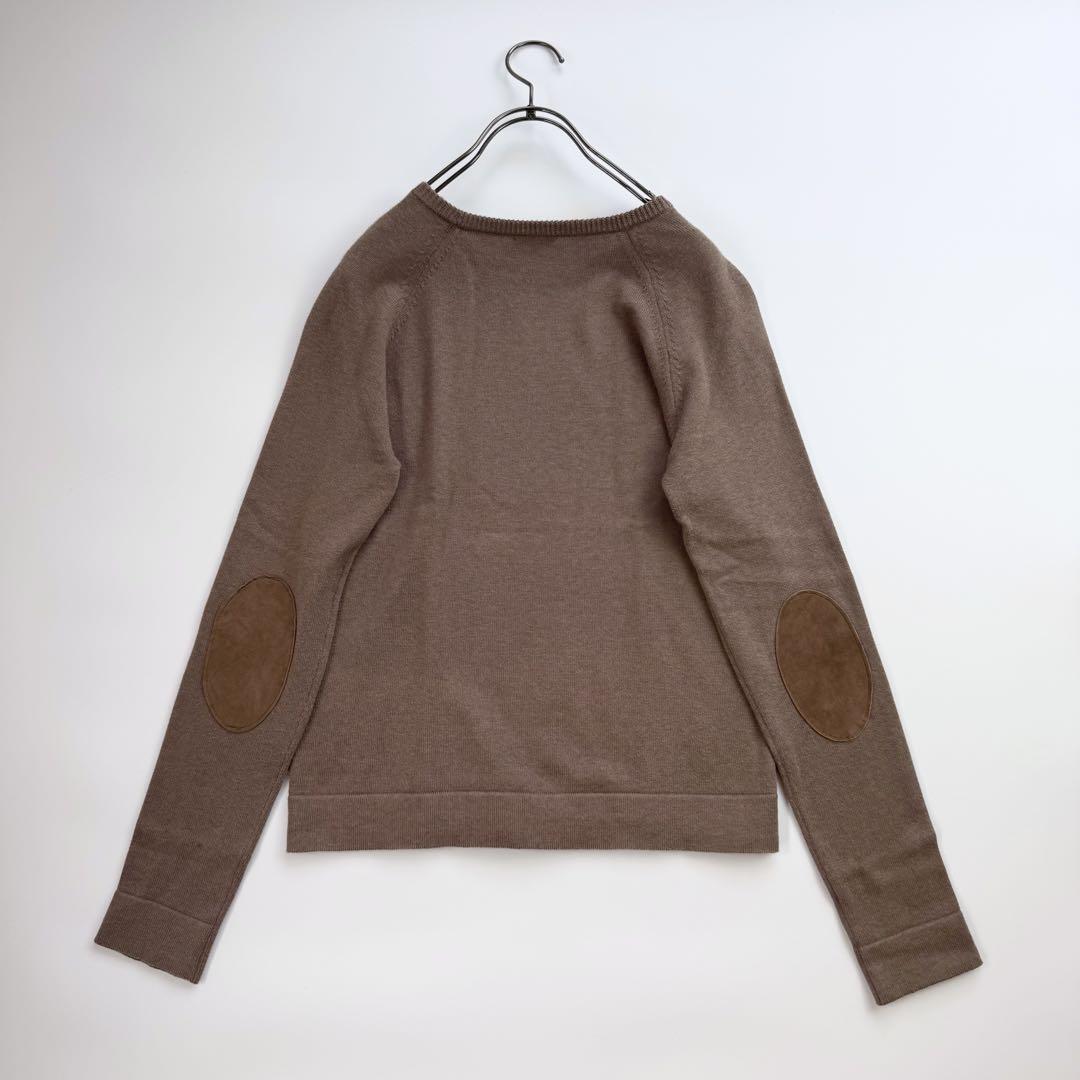 美品 オールドマンズテーラー カシミヤ エルボーパッチ セーター ブラウン S_画像9