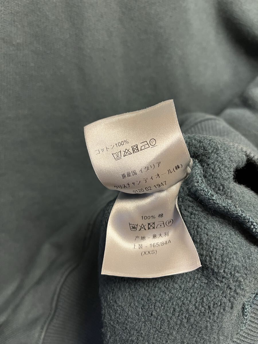 正規 21SS DIOR ディオール KIM JONES キムジョーンズ CD エンブロイダリー 刺繍 ロゴ クルーネック スウェットシャツ 緑 XXS 113J699A0531_画像4