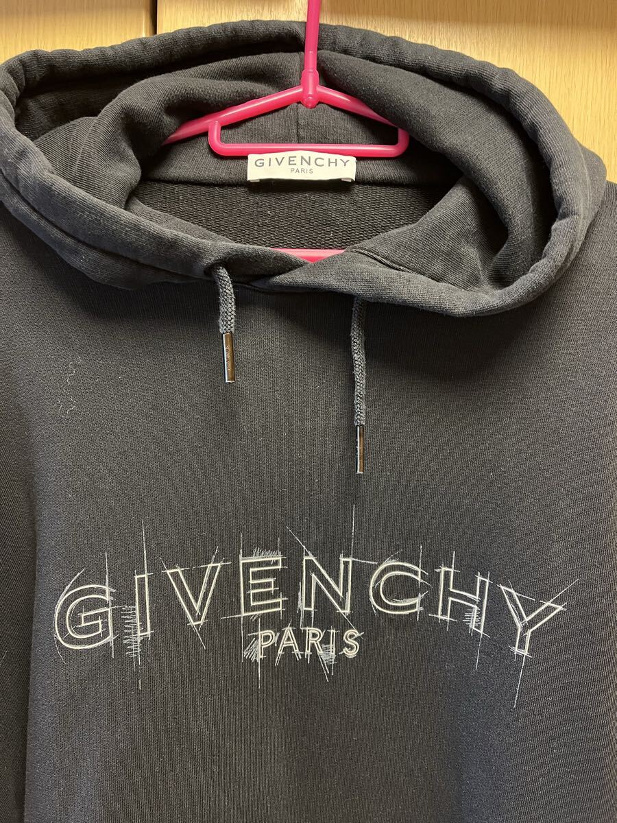 正規 20AW Givenchy ジバンシィ RARE ロゴ プルオーバー フーディー パーカー 黒 M BMJ08V30AF_画像2
