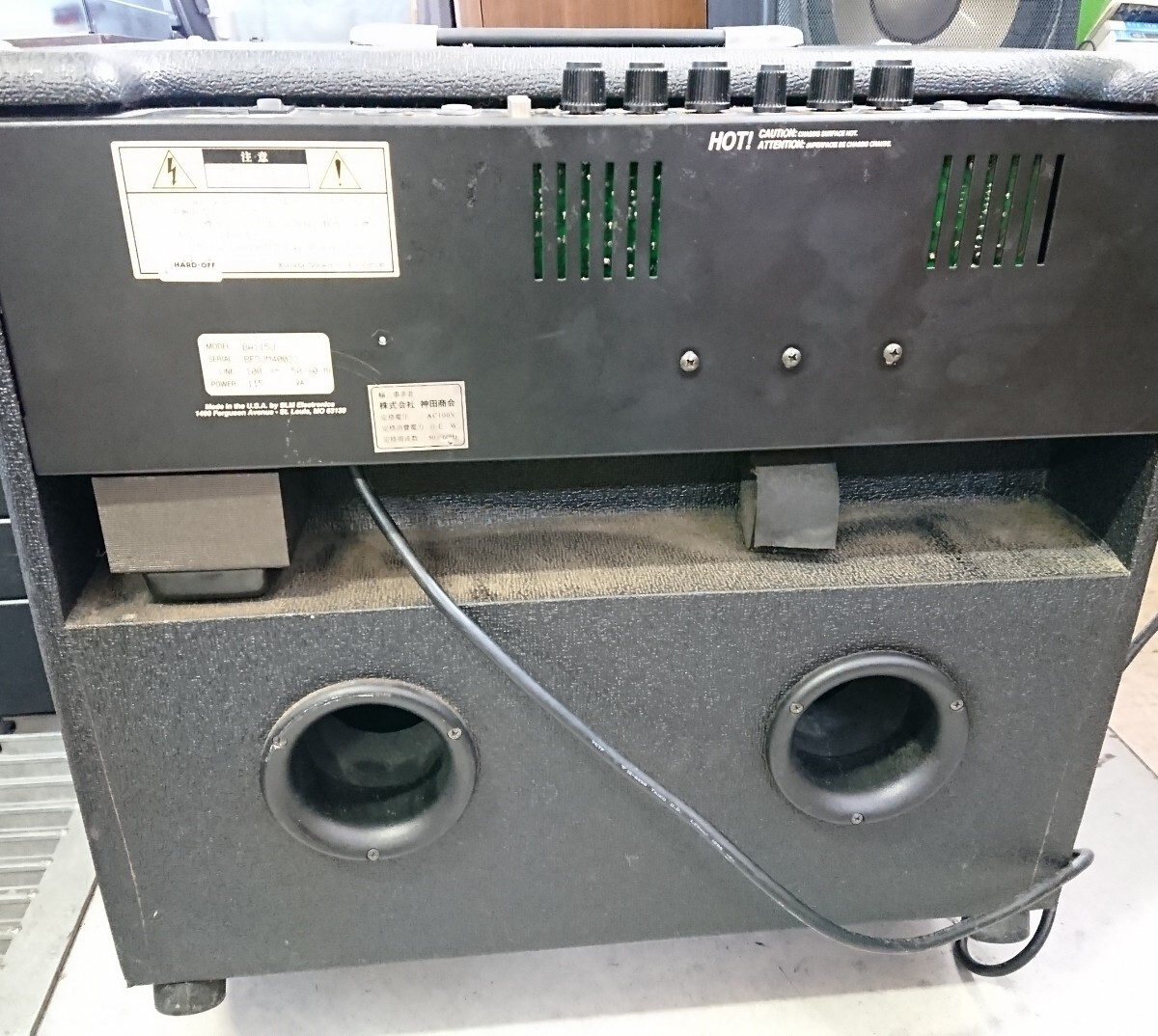 管理0927 Ampeg アンペグ BA-115 ベースアンプ コンポアンプ 音響機材 オーディオ機器 キズ汚れあり 通電確認済み ジャンク_画像8