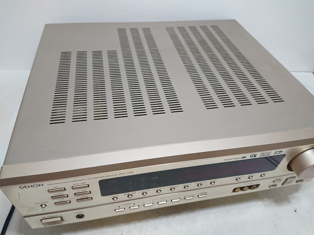 管理1007 DENOM デノン AVサラウンドアンプ AVC-1550 キズ汚れあり 通電確認済み ジャンク_画像5