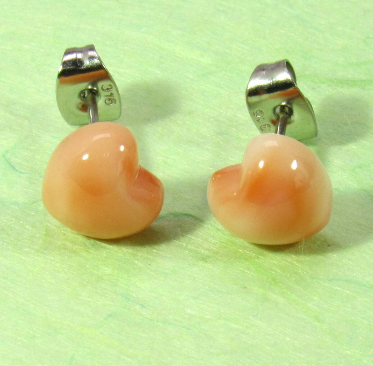 宝石珊瑚 さんご レディ-ス アクセサリー ジュエリー ピアス コ-ラルジュン IMG-1163 _画像1