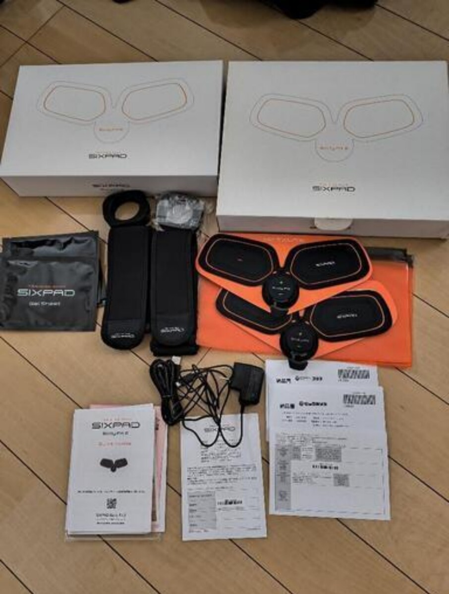 MTG SIXPAD ボディフィット2 2個SP-BF2213F-R/IF-BF2213F-Rと純正交換用ジェルシート4枚 合計5万円で購入したもの 納品書つき