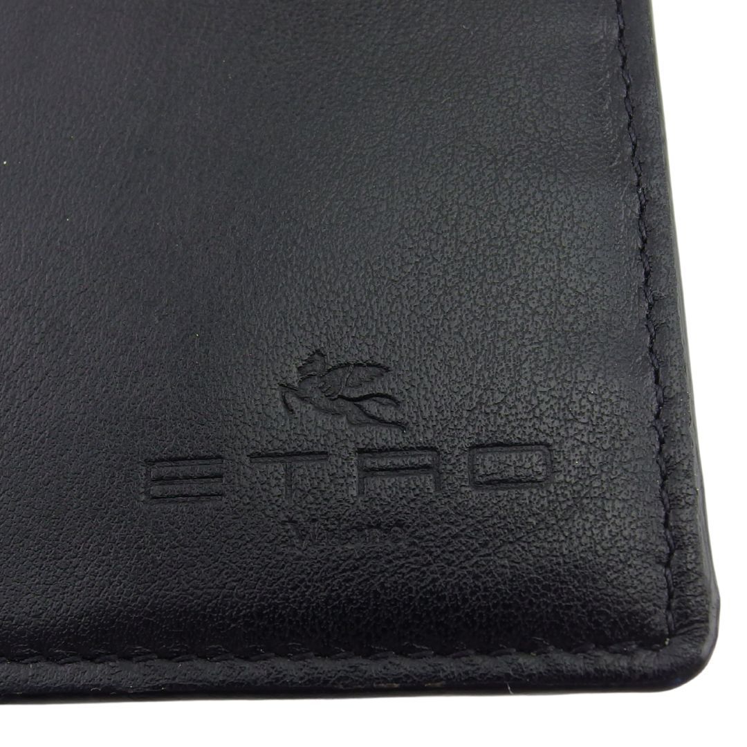 エトロ ETRO 長(zhǎng)財(cái)布 ペイズリー ブラック×ベージュ レディース 中古