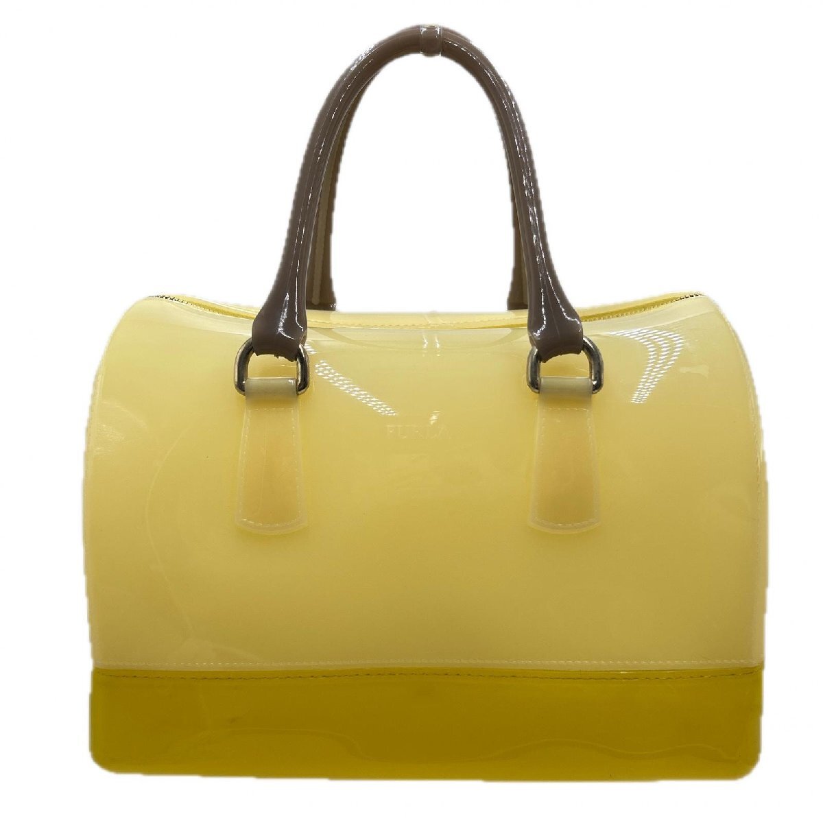 フルラ Furla ボストンバッグ バッグ ハンドバッグ イエロー ラバー レディース 中古