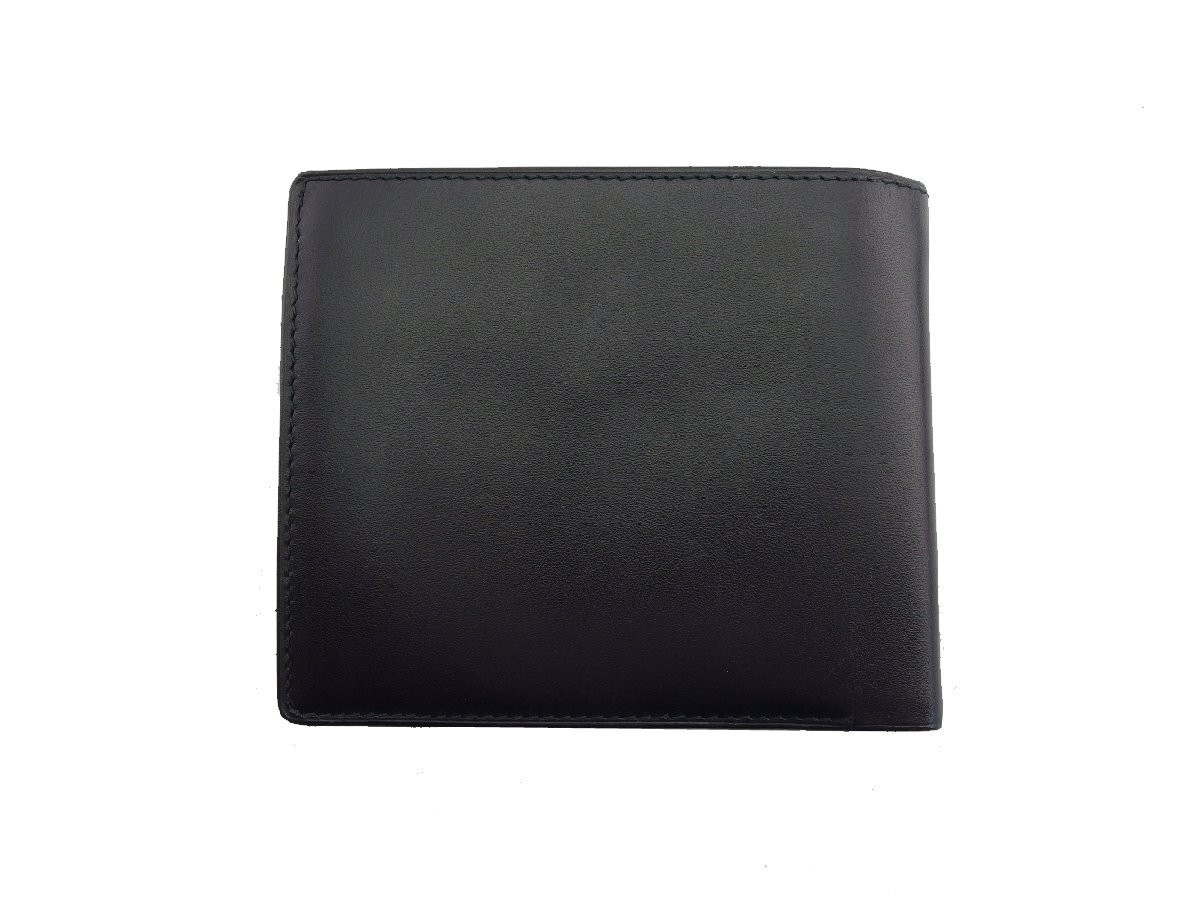 ダンヒル Dunhill 二つ折り財布 ブラック×ゴールド レディース 中古