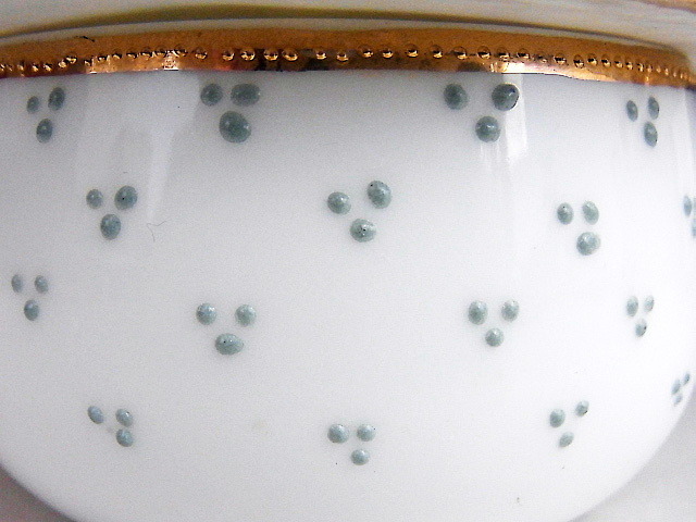 金彩 スミレ花文様 茶漉し ◆ オールドノリタケ _画像6