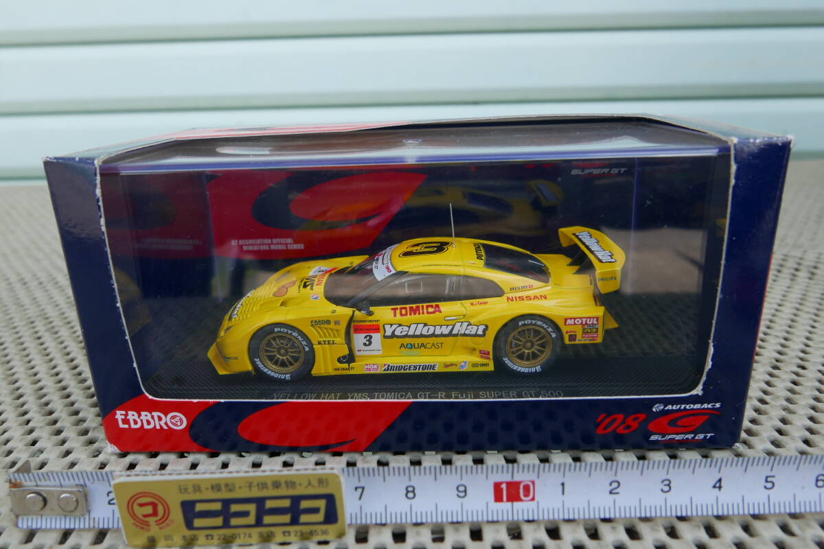 【新品未開封】EBBRO 1/43 YELLOW HAT YMS TOMICA GT-R Fuji SUPER GT500 '08 日産 R35 ミニカー