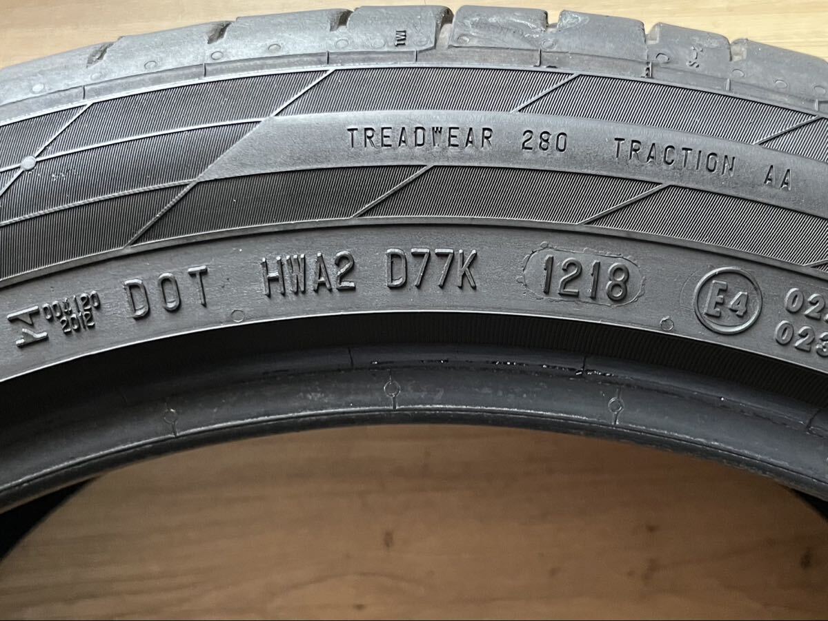 コンチネンタル continental contisportcontact 245-45-19 中古　2018年製　1本　溝の深さ5.95ミリ　スポーツタイヤ_画像8