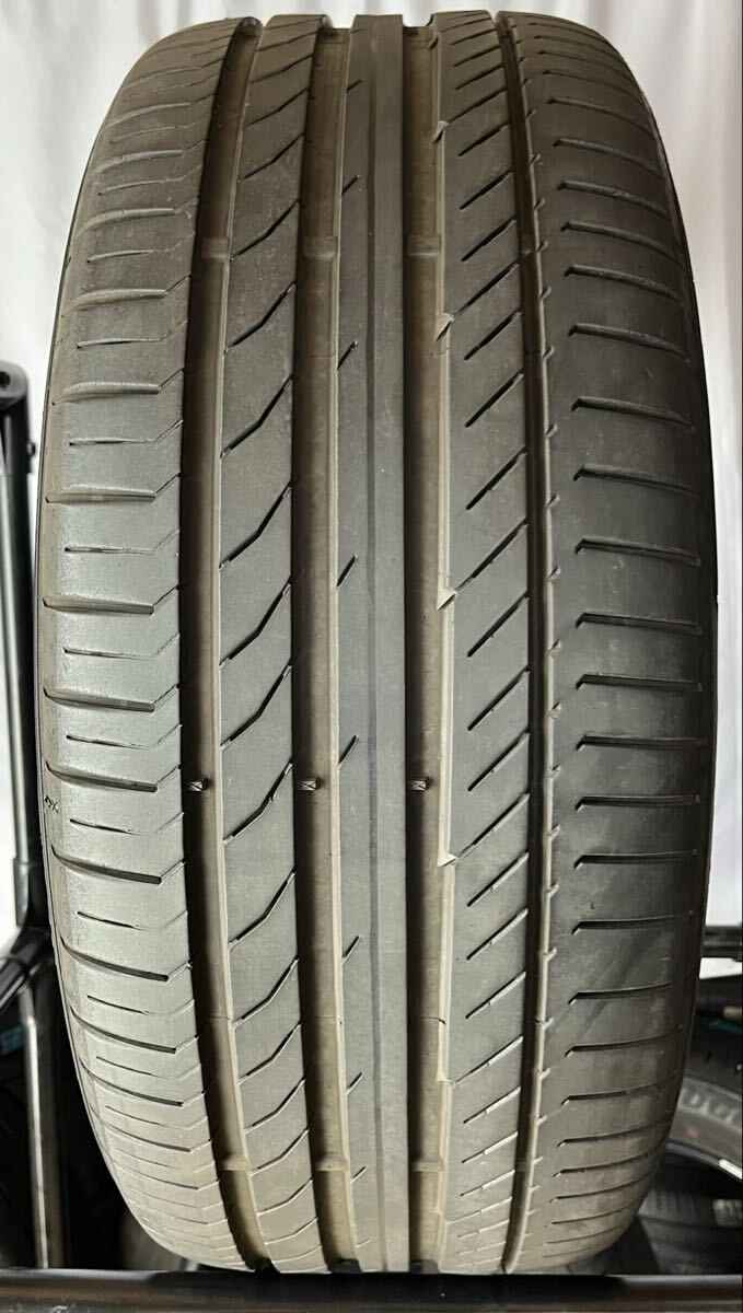 コンチネンタル continental contisportcontact 245-45-19 中古　2018年製　1本　溝の深さ5.95ミリ　スポーツタイヤ_画像1