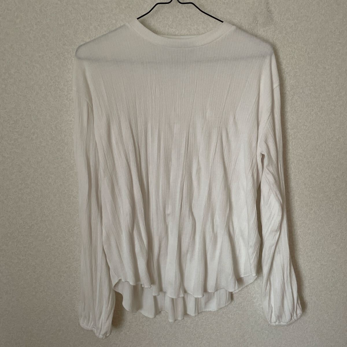 Heather ヘザー　シワ加工　長袖カットソー　F_画像1