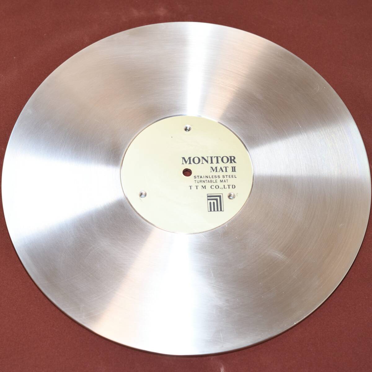 TTM MONITOR MAT II 非磁性ステンレス ターンテーブル マット 重量約3kg / モニターマット スタビライザー Stabilizer_画像1